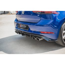 Диффузор заднего бампер на VW Golf VII R рестайл